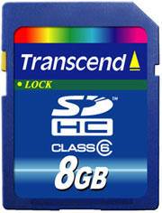 TRANSCEND Secure Digital 8GB SDHC class6